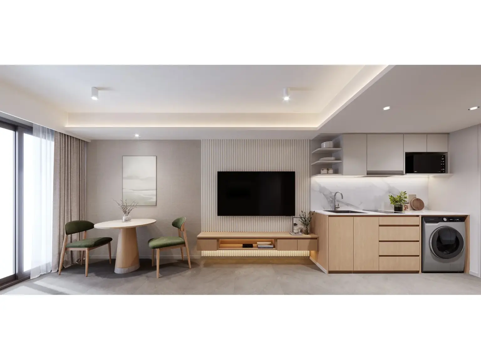 One-bedroom apartment — living area