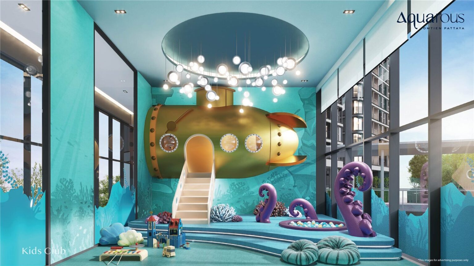 Kids Club at Aquarous Jomtien Pattaya – developer rendering
