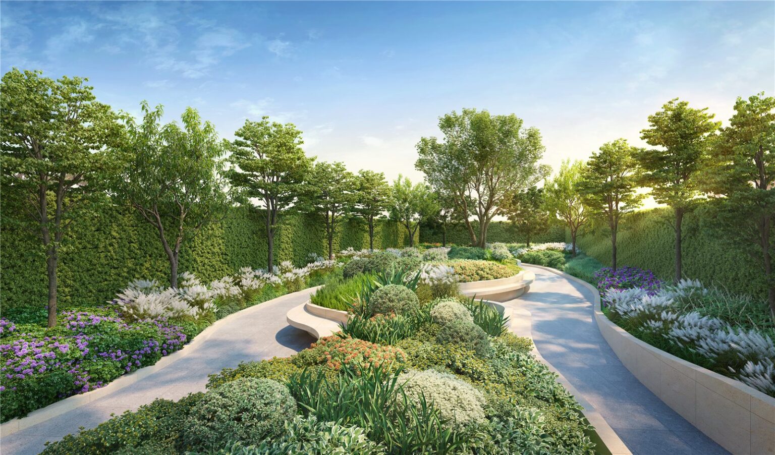 Landscaped garden at Aquarous Jomtien Pattaya – developer rendering