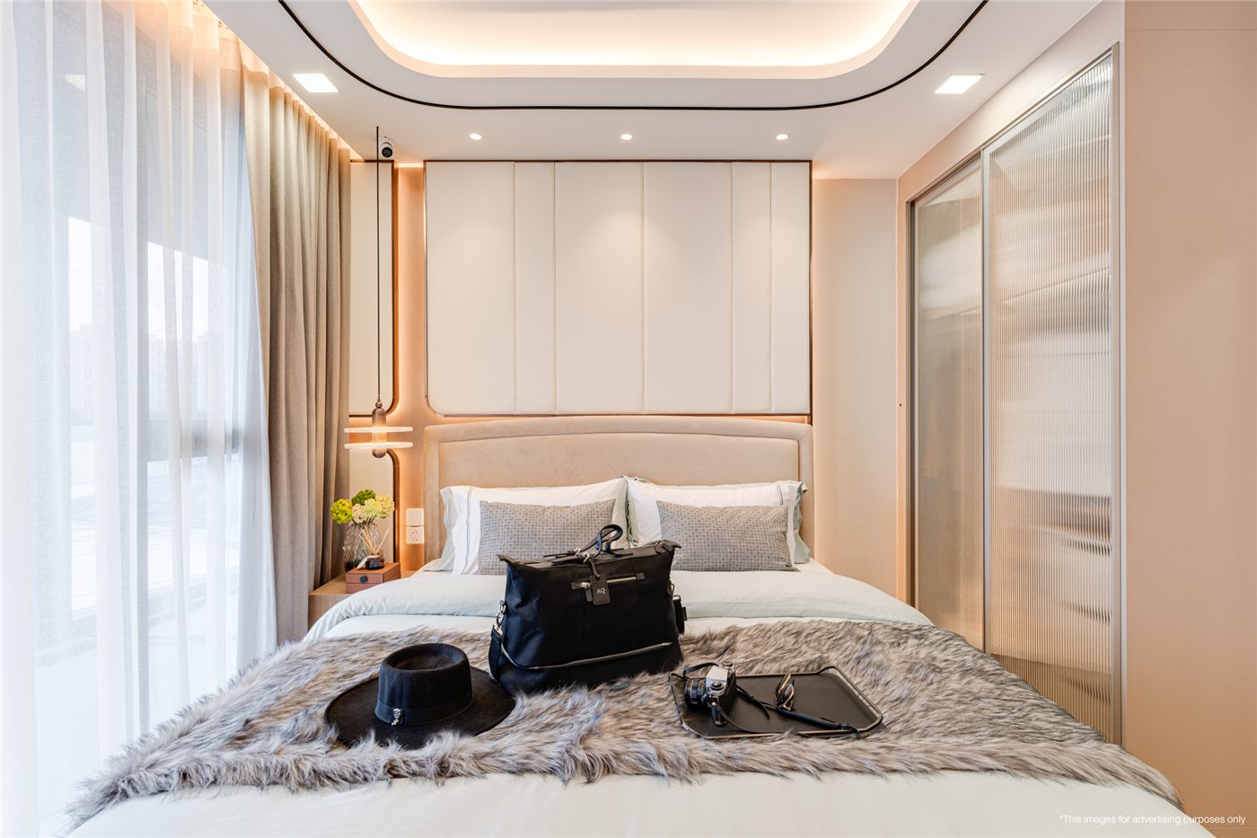 Bedroom in Aquarous 50 sq.m. showroom