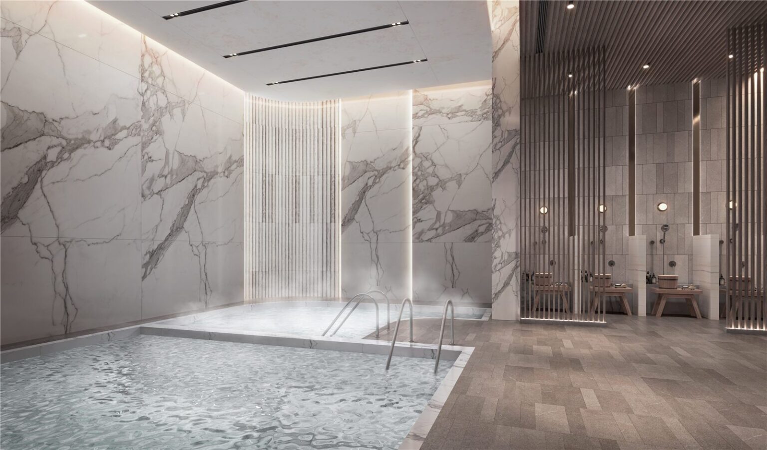 Onsen wellness area at Aquarous Jomtien Pattaya – developer rendering