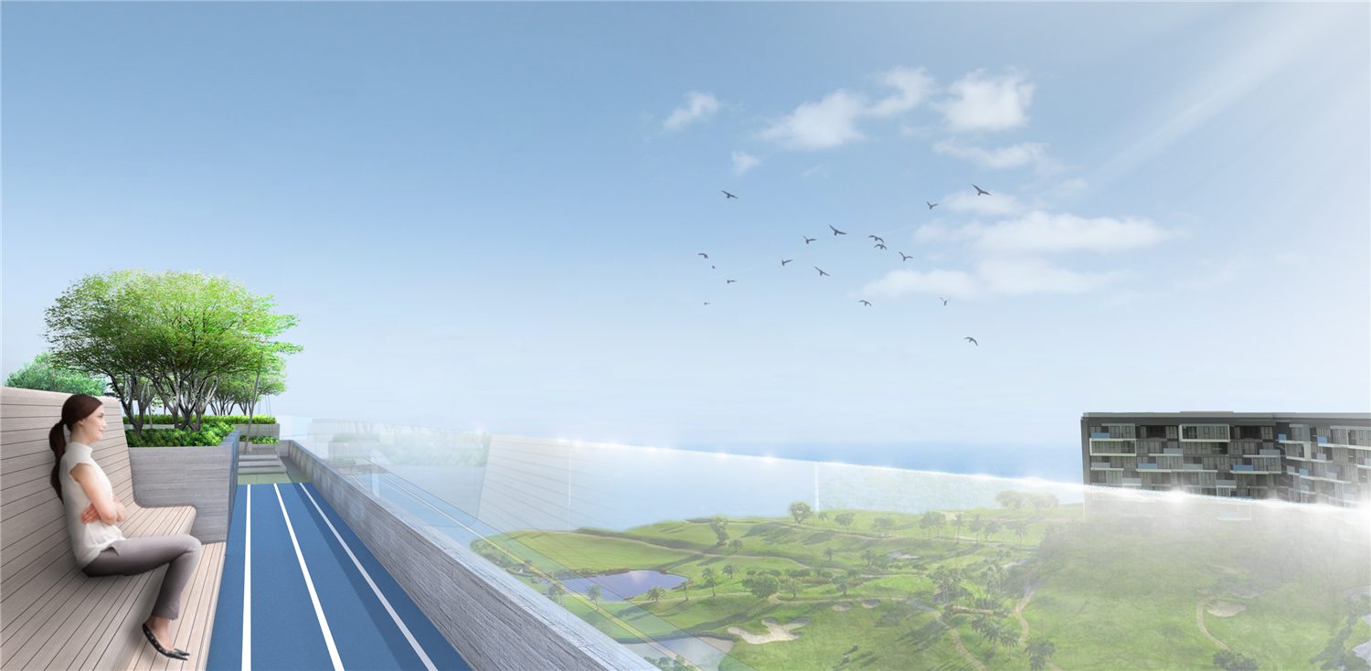 Rooftop pool at Skypark Aurora