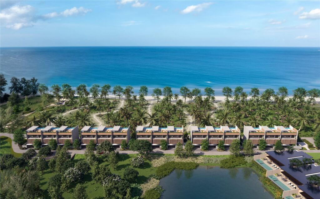 Nammu townhomes and the resort surroundings — rendering