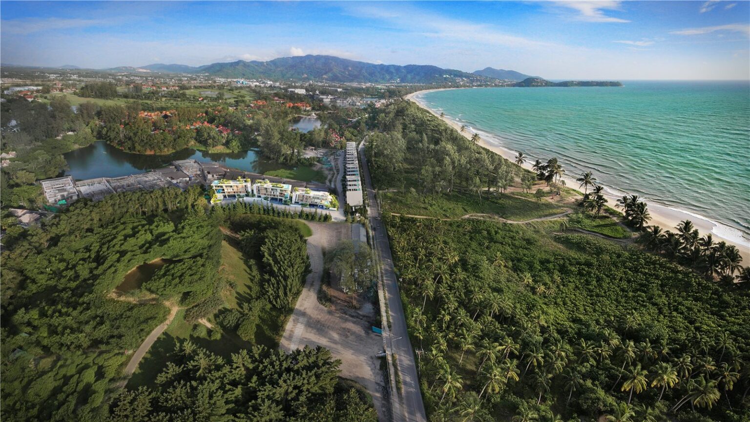 Расположение Banyan Tree Beach Residences Nerea у пляжа Банг Тао — вид сверху