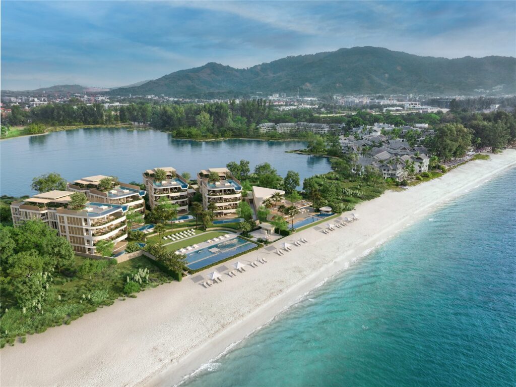 Oceanus directly on Bang Tao beachfront — rendering