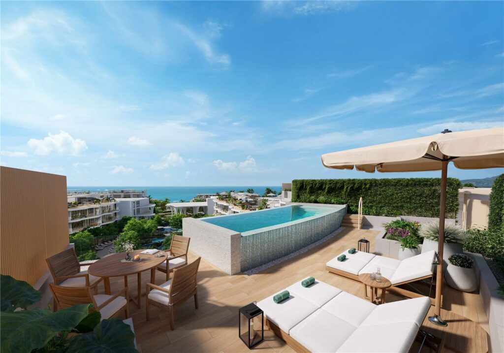 Частный бассейн на крыше пентхауса Garrya Phuket — рендер