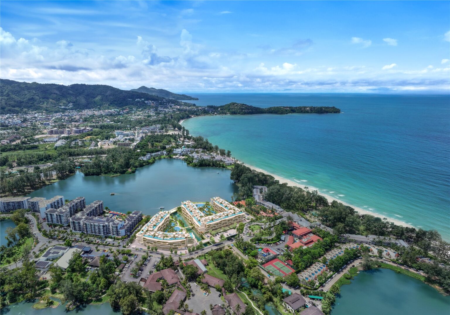 Laguna Bayside waterside development viewed from above