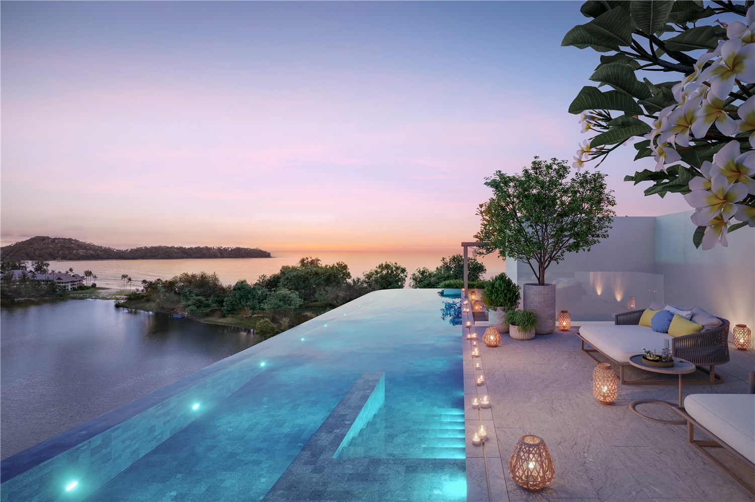 Laguna Bayside penthouse pool and terrace