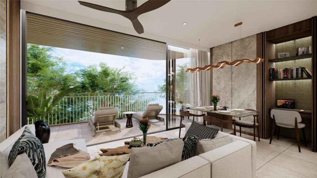Hibiscus two-bedroom apartment living room