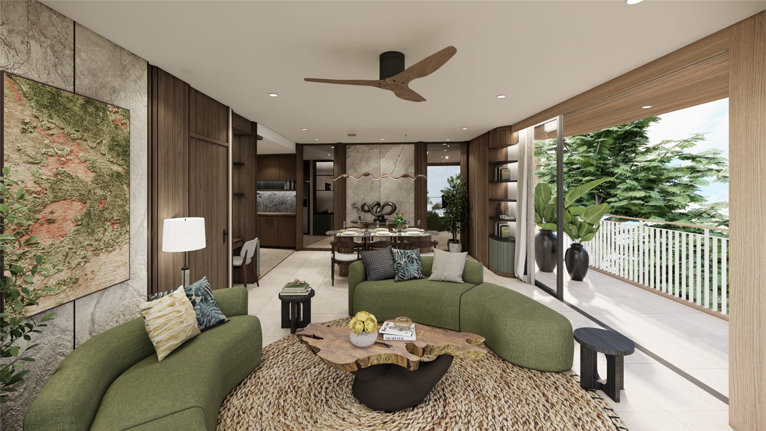Hibiscus three-bedroom residence interior