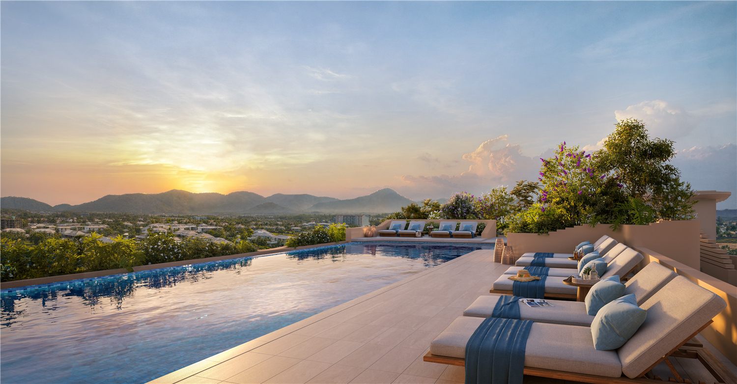 Bellaguna Pentas rooftop and exterior
