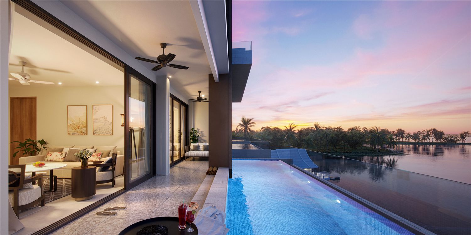 Private terrace in Angsana Oceanview residence