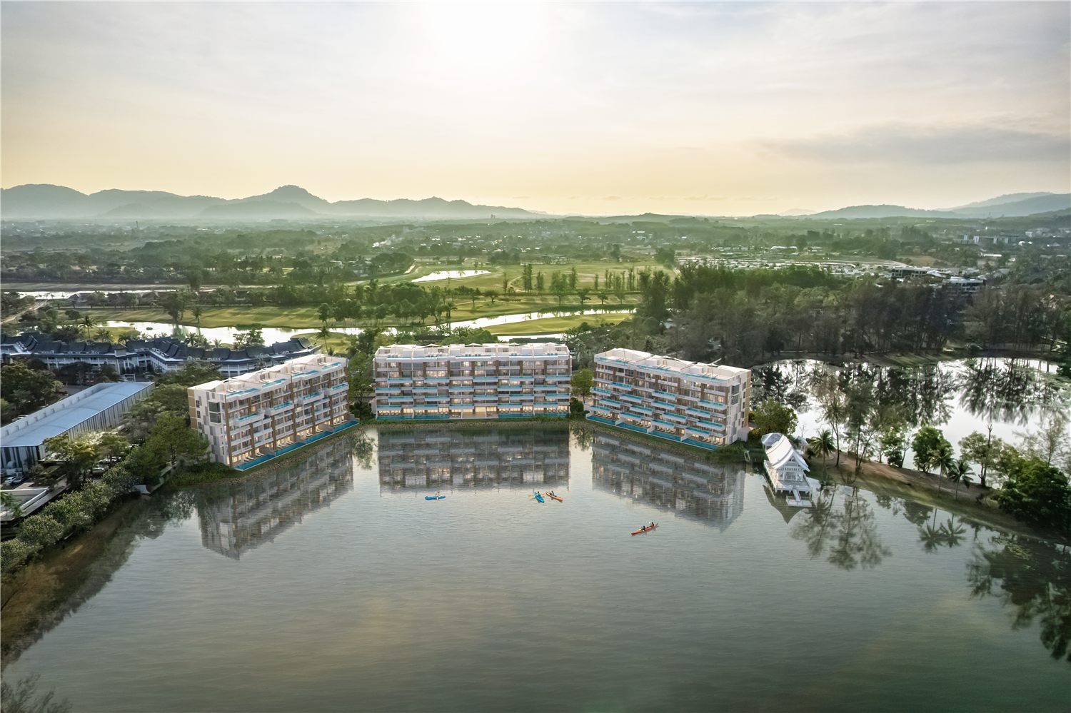 Angsana Oceanview residences with golf landscape