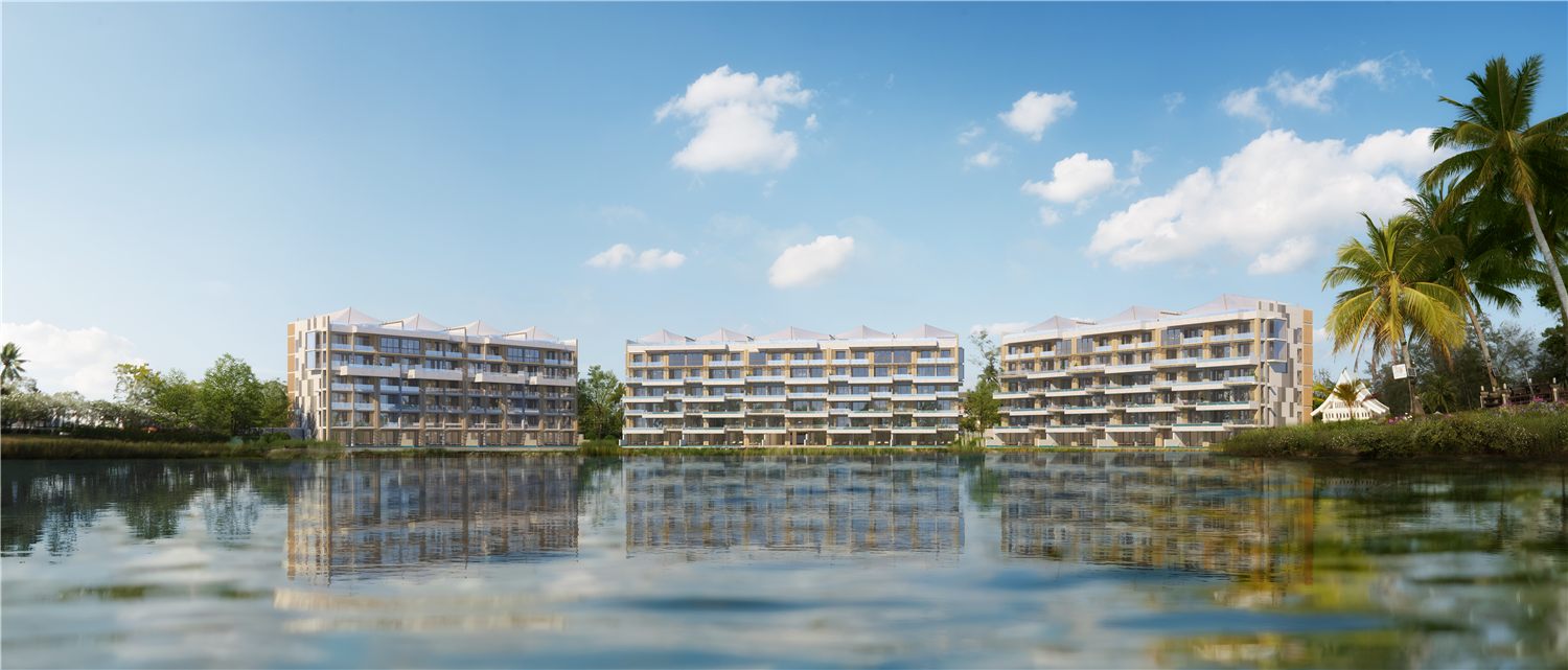 Lagoonfront exterior of Angsana Oceanview Residences
