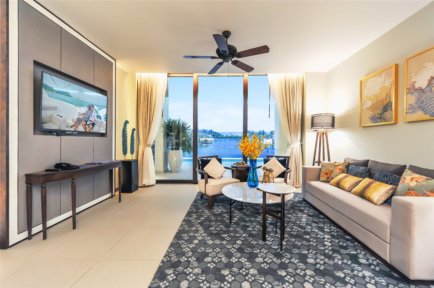 Real photograph of Angsana Oceanview showroom living room