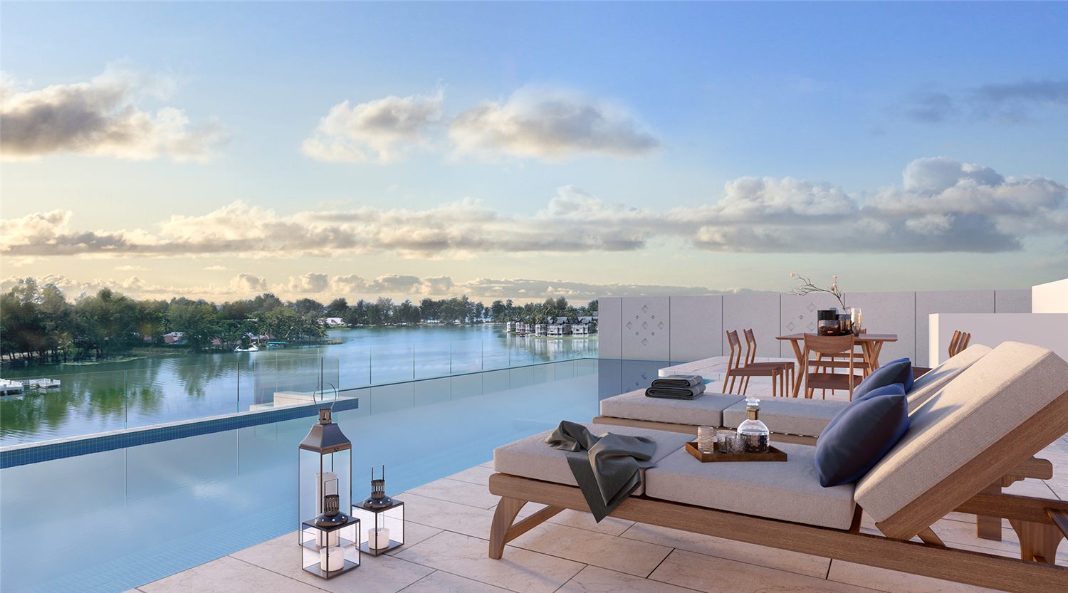 Rooftop pool of Angsana Oceanview residence