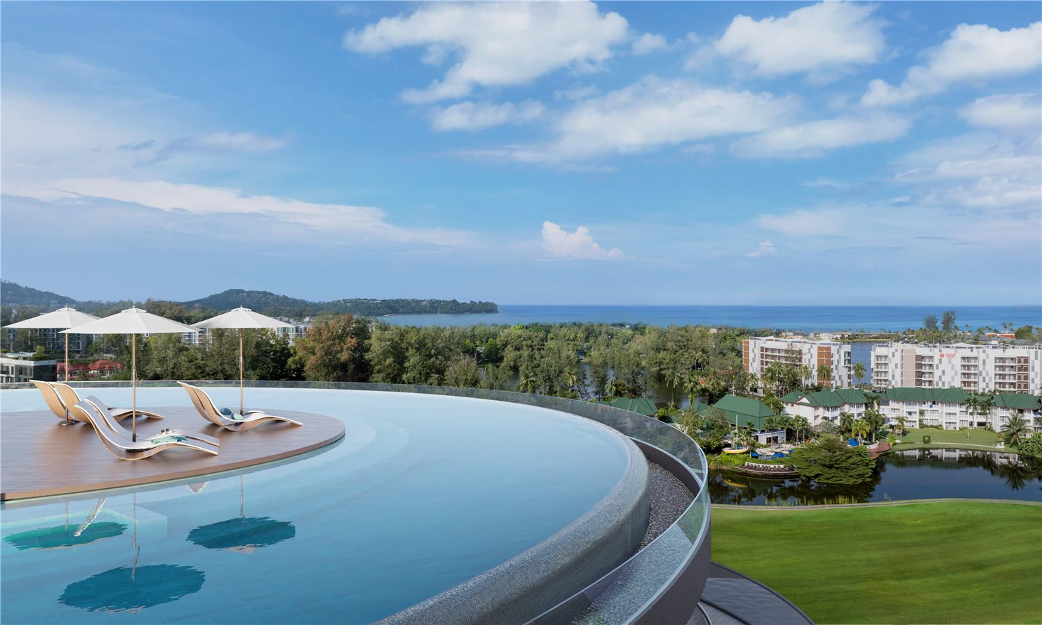 Topaz rooftop infinity pool and leisure deck