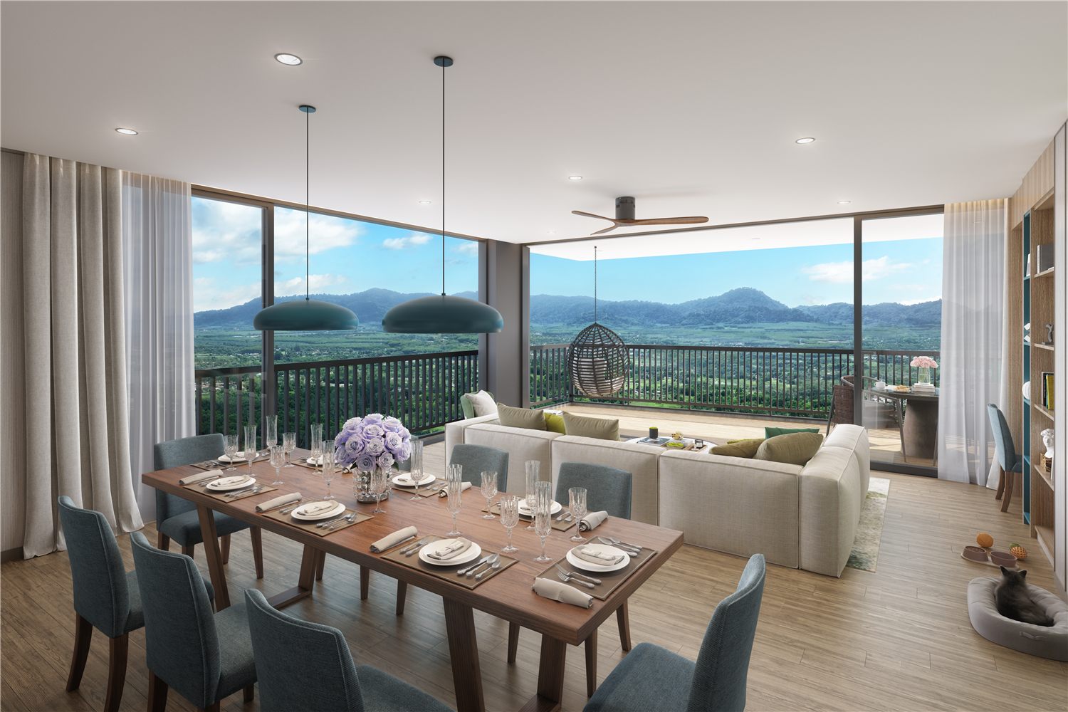 Three-bedroom Elara living area