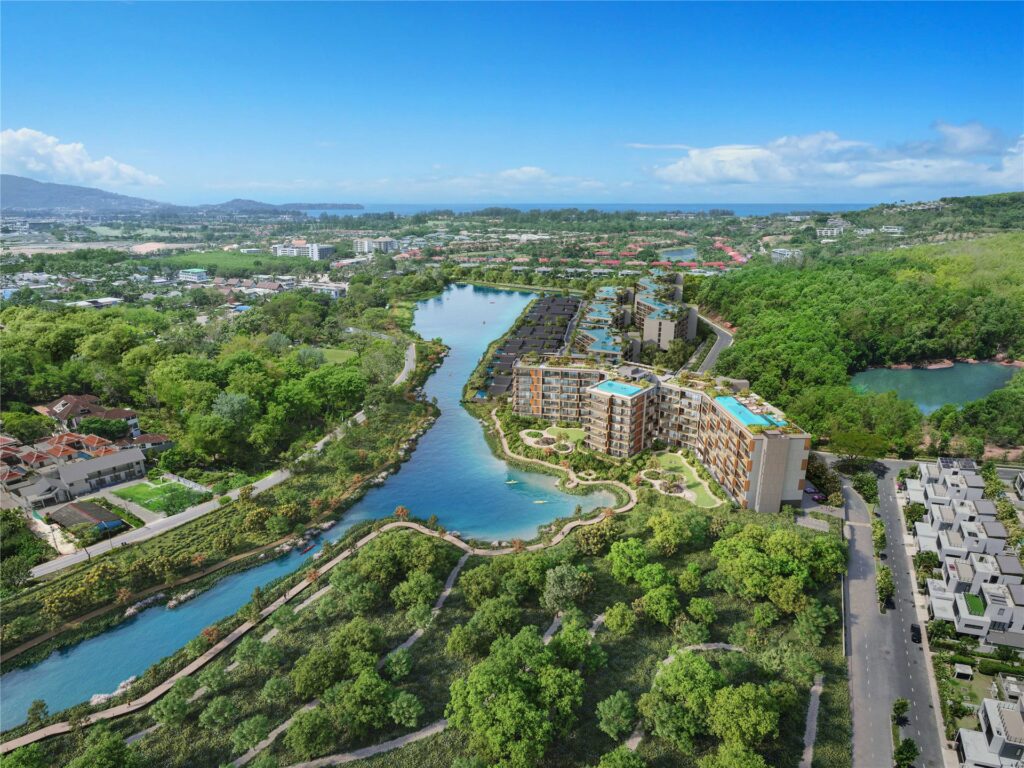 Aerial overview of Skypark Elara in Laguna Lakelands