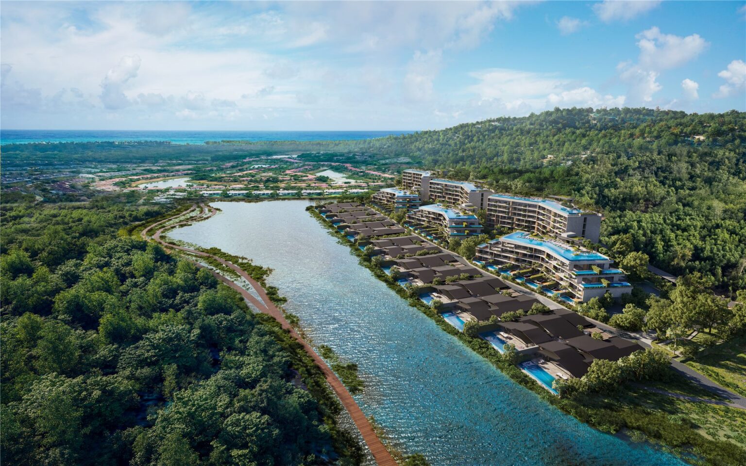 Lakelands Waterfront Villas along the lake