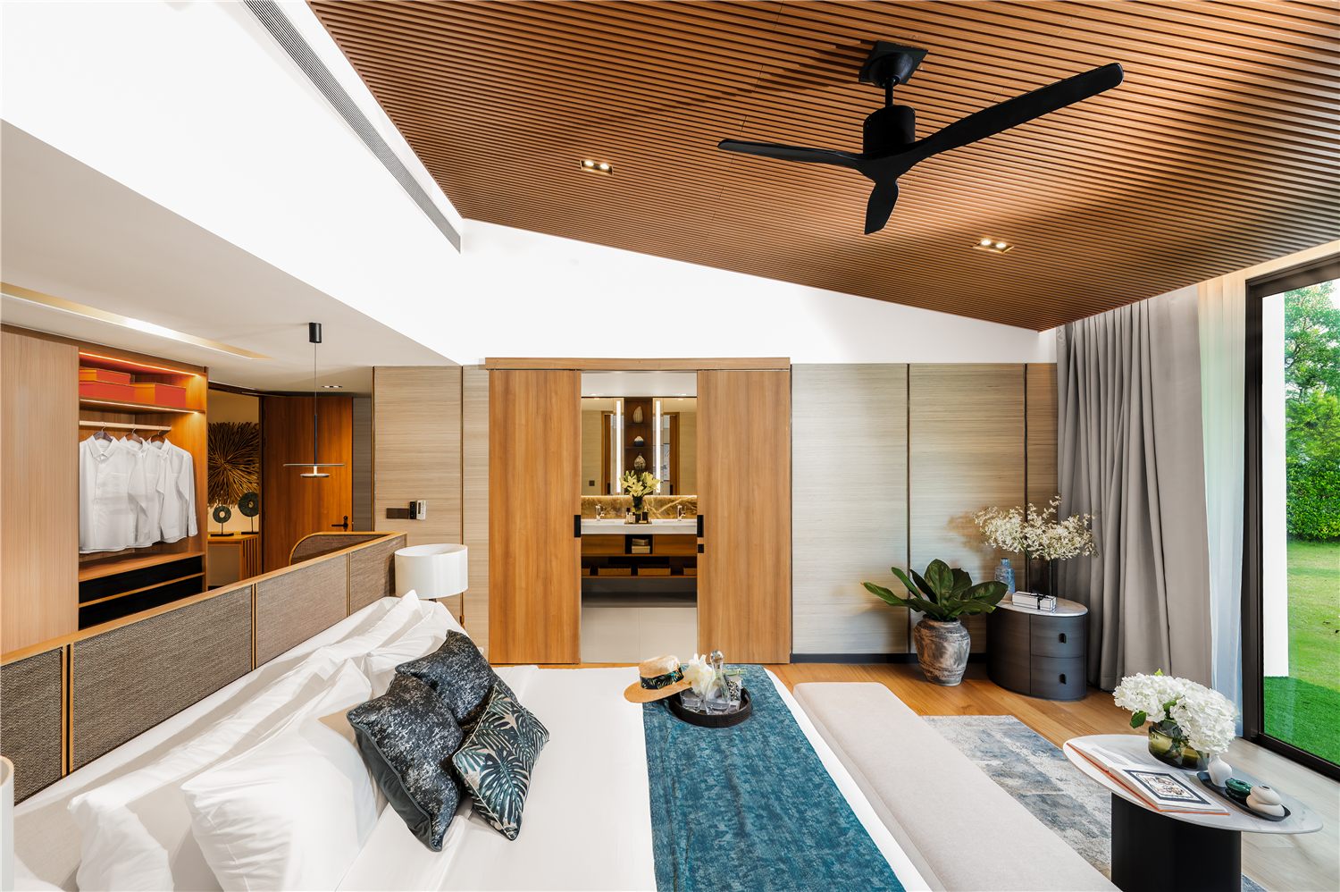 Waterside living space in the Waterfront Villas collection