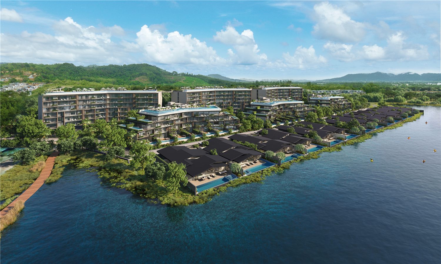Lakelands Waterfront Villas among gardens and lakes