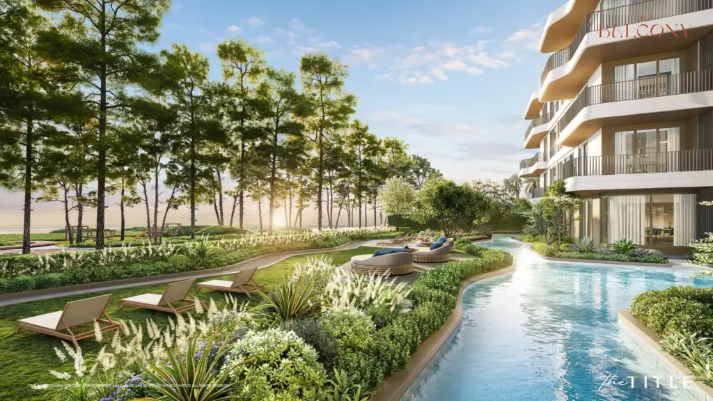 The Title Balcony Naiyang — beachfront pool and residential buildings