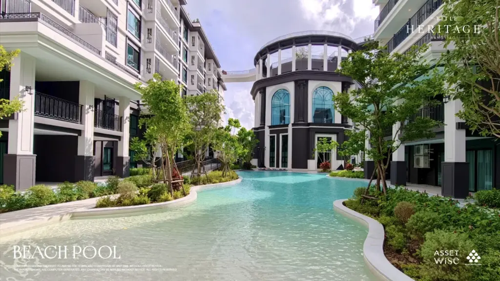 The Title Heritage Bang Tao — official developer image: Beach Pool exterior and main buildings