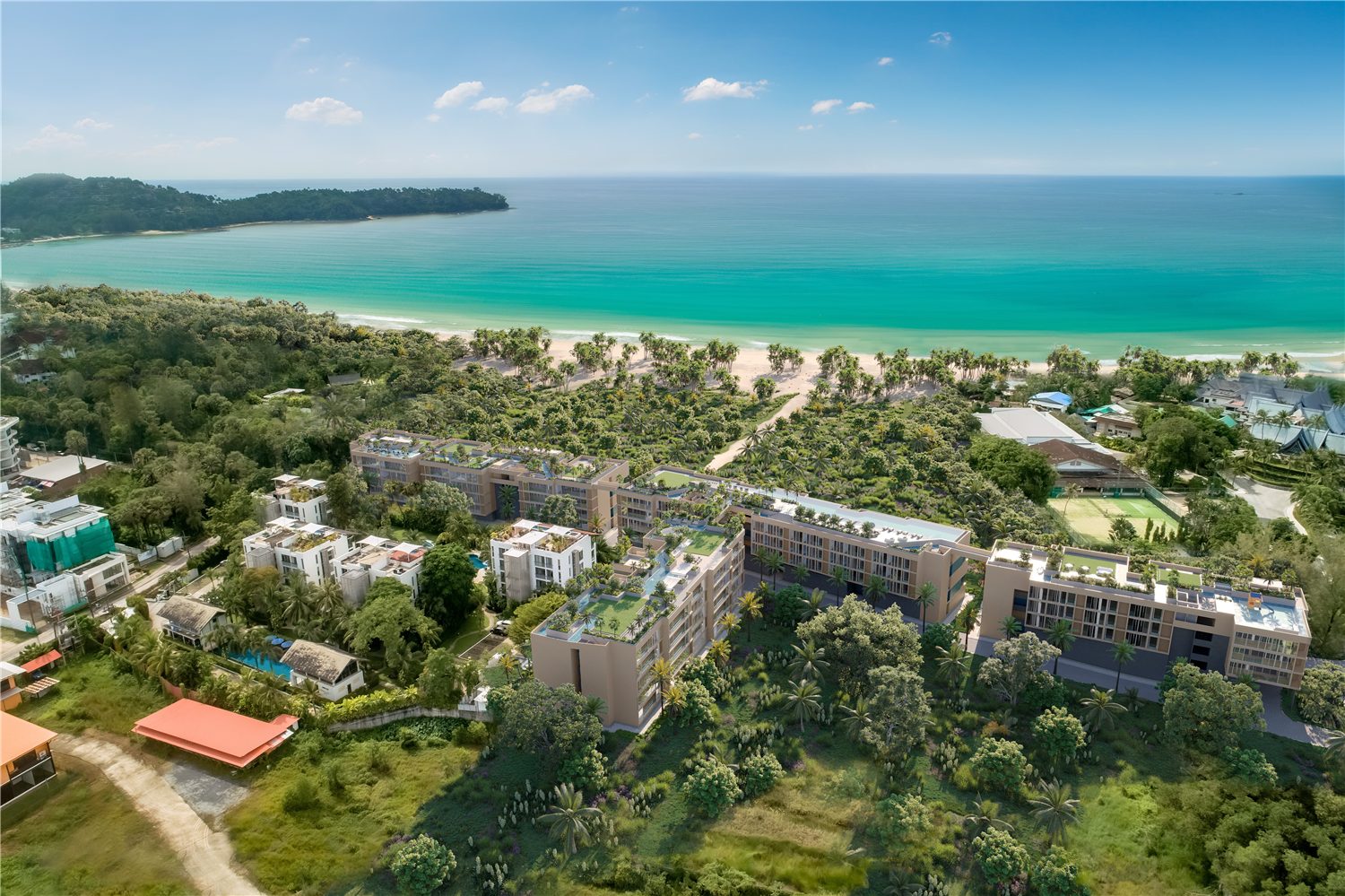 Laguna Reef residential compound looking towards the sea