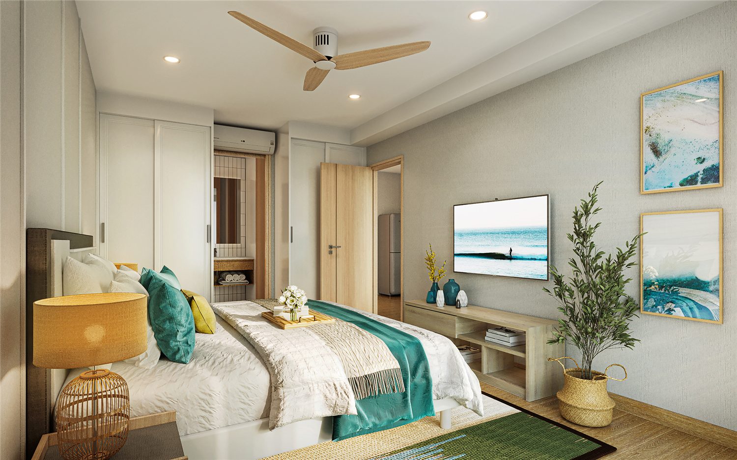 Bedroom in Laguna Reef apartment