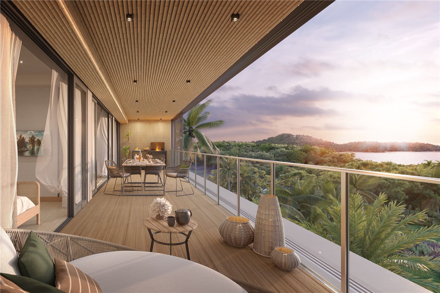Lanai terrace of larger Reef apartment