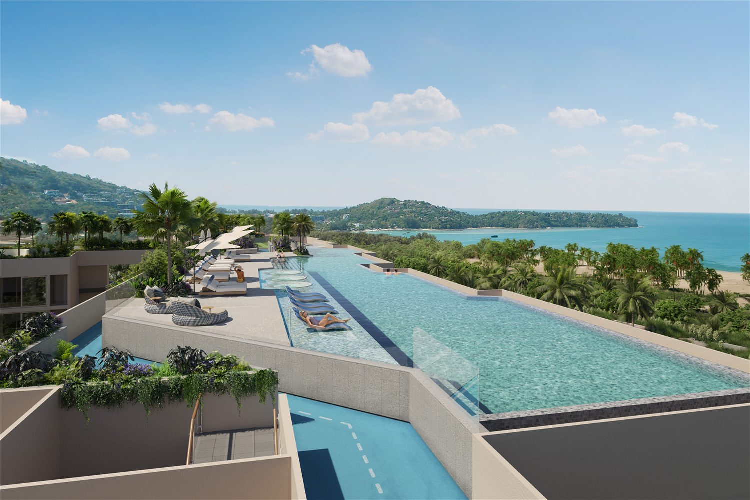 Residents' rooftop swimming pool