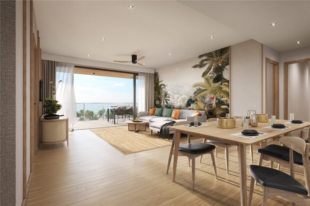 Three-bedroom family residence living room