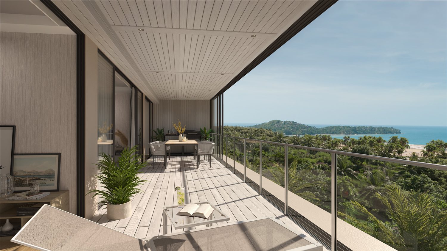 Lanai terrace of two-bedroom residence