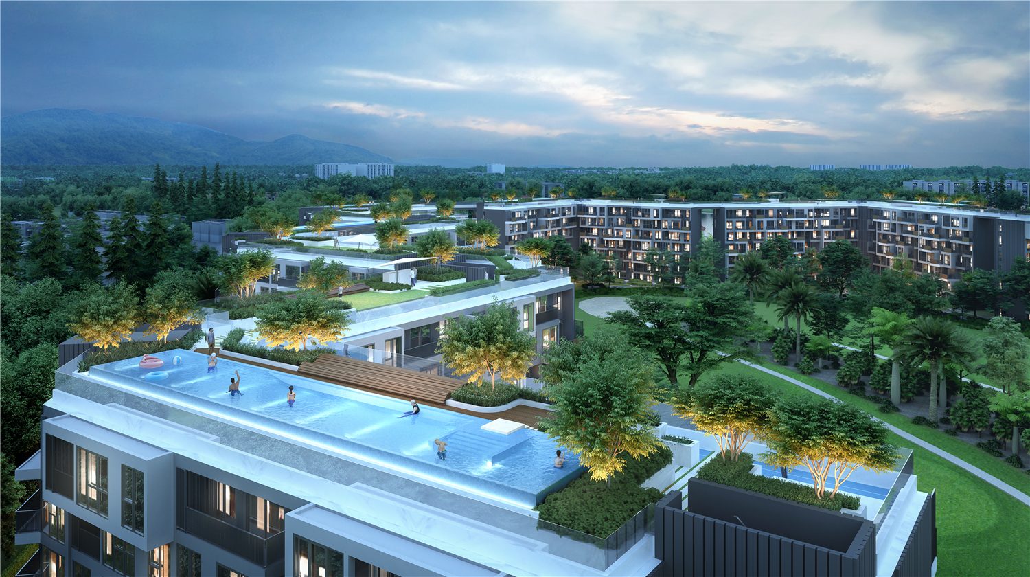 Skypark Celeste landscaped community aerial