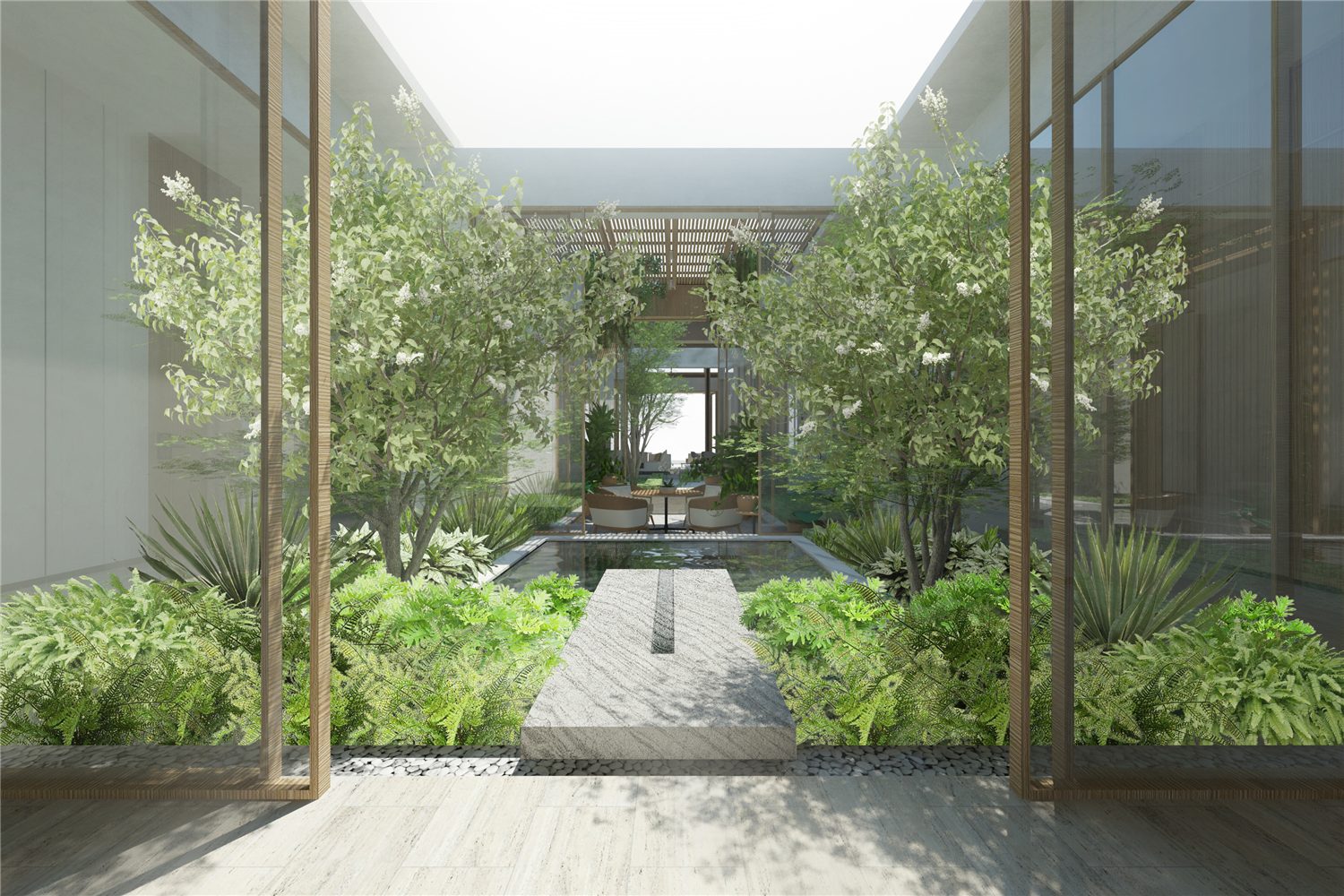 Tropical garden of Yara larger private residence